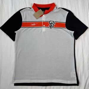 Nike San Francisco Giants MLB Men's‎ Polo Shirt Orange Black White Large